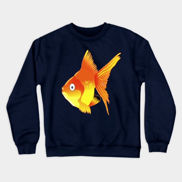 Orange fish alert fish color cartoon fish Crewneck Sweatshirt by Lebihanto